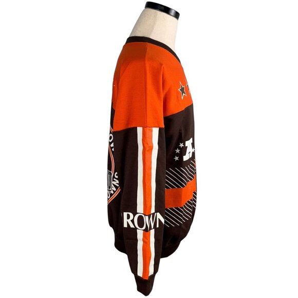 Cleveland Browns Vintage 80s Sweatshirt L Garan Inc. Brown & Orange Rare - Picture 4 of 10